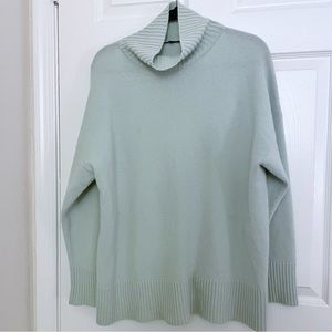 LAFAYETTE 148 NEW YORK Pure Cashmere Turtleneck Raglan Sleeves Sweater